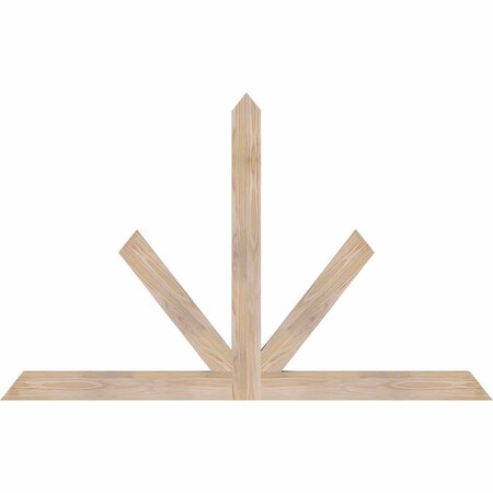 Ekena Millwork Saratoga Smooth Timber Gable Bracket, Douglas Fir, 60"W x 38"H x 1 1/2"D x 3 1/2"F, 15/12 Pitch GBW060X38X0204SAR00SDF